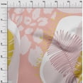 thumbnail image 3 of oneOone Georgette Viscose Rose Pink Fabric Tropical Abstract Leaves Sewing Fabric By The Yard Printed Diy Clothing Sewing Supplies 42 Inch Wide, 3 of 4