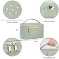 thumbnail image 2 of Bolsa de maquillaje de cuero PU, bolsa de maquillaje portátil de gran capacidad para mujer, bolsa de maquillaje multifuncional, impermeable, 2 of 5