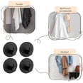 thumbnail image 4 of Ganchos autoadhesivos Dinheiro, impermeables, ganchos para ducha para colgar esponjas de lufa, toallas, batas para baño, ganchos adhesivos extraíbles negros, 4 piezas, 4 of 7