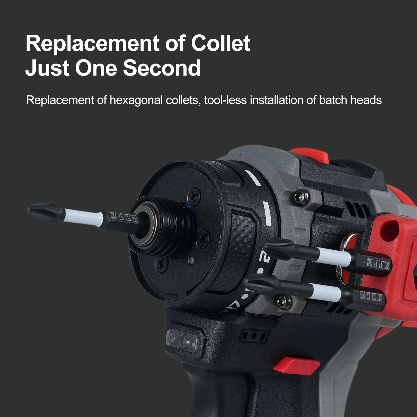 Lithium Screwdriver Tool Kit 16.8V Brushless Power Screwdriver Hammer 45Nm 1600RPM Lithium Screwdriver Tool Kit Electric Screw Driver with Torsion Adjustable 2 Speed Control for Wood PVC ABS