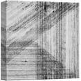 thumbnail image 3 of PixonSign Canvas Print Wall Art Vertical and Horizontal Intersecting Lines Geometric Shapes Illustrations Modern Art Alternative Edgy Dark Black and White for Living Room, Bedroom, Office - 16"x16", 3 of 5