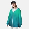 thumbnail image 3 of Lsque Green Turquoise Teal UPF 50+ Lightweight Sun Protection Men's Women's Long Sleeve Shirt, Hoodie Performance -Large, 3 of 9