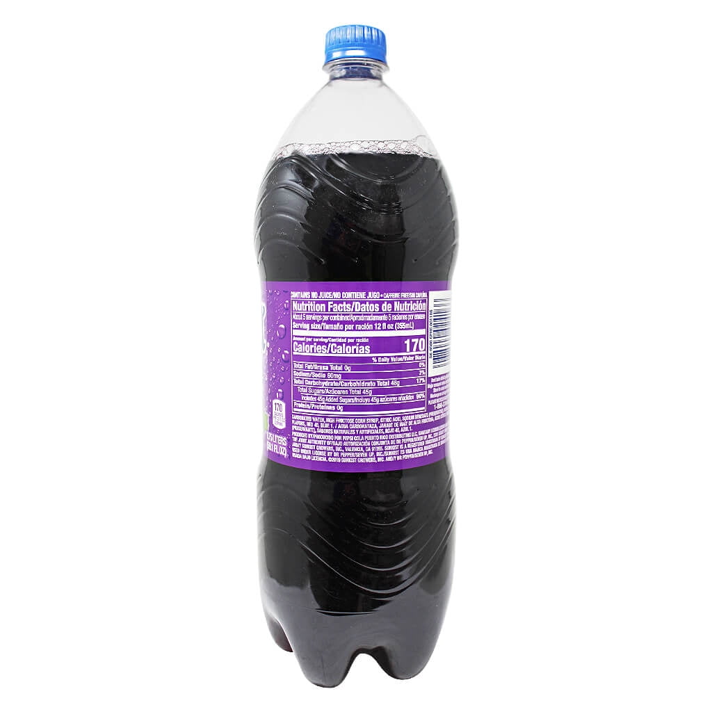Sunkist Grape Soda 1.75L Bottle, Allergen-Free, Carbonated Soft Drink