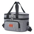 thumbnail image 1 of Thermal Lunchbox Leakproof Cooler Bag, Dual Compartment Lunch tote for Work Camping Trave, 1 of 5