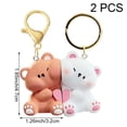 thumbnail image 7 of 1Pair Love Bear Magnetic Keychain Cute Animal Shaped Keyring Cartoon Couple Pendants Bear Keychain Bag Charms Car Key Accessories for Couples, 7 of 7