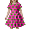 thumbnail image 2 of HOWPAY Dresses for Girls Short Sleeve A-Line Flowy Tank Dresses Polka Print Loose Fit Lightweight Summer Party Casual Sundress Hot Pink, 2 of 3