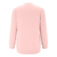 thumbnail image 4 of Pink Womens Sweatshirt Women's Crew Neck Solid Color Sweatshirt Tops Long Sleeves Casual Pullover Cute Lightweight Loose Tops Fall Clothes for Women, 4 of 5