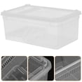 thumbnail image 2 of Terrario de plástico transparente para cría de reptiles con orificios transpirables, caja portátil para insectos, ideal para lagartos, serpientes, arañas y ranas, para cría y alimentación., 2 of 6