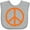 AC-Heather Grey, variant on Inktastic Funky Orange Peace Sign Boys or Girls Baby Bib