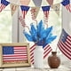 thumbnail image 5 of Decoración de la fiesta del Día de la Independencia Patriótica | Ramas de tela sintética rojo, blanco, azul | Bayas realistas de cinco puntas | Centro de mesa versátil | Ligereza | 1 Pieza | 35cm, 5 of 6