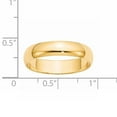thumbnail image 2 of Primal Gold 14 Karat Yellow Gold 5mm Lightweight Half Round Band Size 6, 2 of 5
