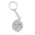 thumbnail image 1 of Pince à Chaîne Porte-Clés Rotatif Chrysanthème Blanc Fleur, 1 of 3