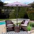 thumbnail image 4 of Best Choice Products 7.5ft Heavy-Duty Outdoor Market Patio Umbrella w/ Push Button Tilt, Easy Crank - Lavender, 4 of 8