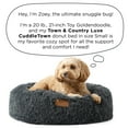 thumbnail image 5 of TOWN & COUNTRY LUXE CuddleTown Fuzzy Solid Donut Pet Bed, Soft, Cozy & Calming, Water Repellent, Non-Slip Bottom, 100% Machine Washable, Cream, Small 24"x24"x7" Round, 5 of 6