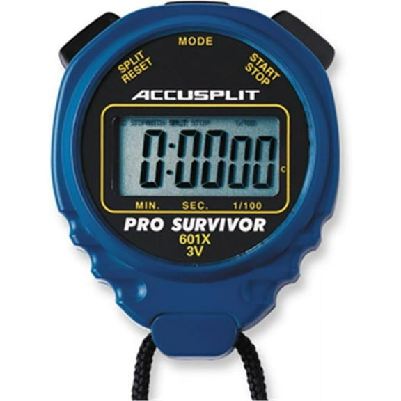 Accusplit Pro Survivor Digital Stopwatch Blue Case
