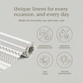 thumbnail image 2 of over&back 18x90 Reversible Striped Table Runner - UVA/UVB-Proof Table Runners - Waterproof Indoor and Outdoor Kitchen and Home Decor - Grey, 2 of 10