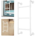 thumbnail image 6 of 3.28FT, 3-Step Wall Mount Bunk Bed Ladder，Basement Window Well Egress Ladder, Carbon Steel Attic Bunk Bed Ladder, White, 6 of 7