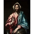 thumbnail image 3 of El Greco (Domenikos Theotokopoulos) 20x24 Black Modern Framed Museum Art Print Titled - Christ as Saviour (1610-1614), 3 of 5