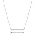 thumbnail image 3 of Forever Facets Fine Silver Plated Silver Tone Classic Bar Diamond Accent Necklace, 18", 3 of 6