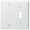 White, variant on White Single Gang Toggle & Blank Wallplate