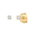 thumbnail image 3 of Unique Moments 1/10 Ct Round Lab Grown Diamond Stud Earrings in 10K Yellow Gold for Women (J-SI-I1), 3 of 8