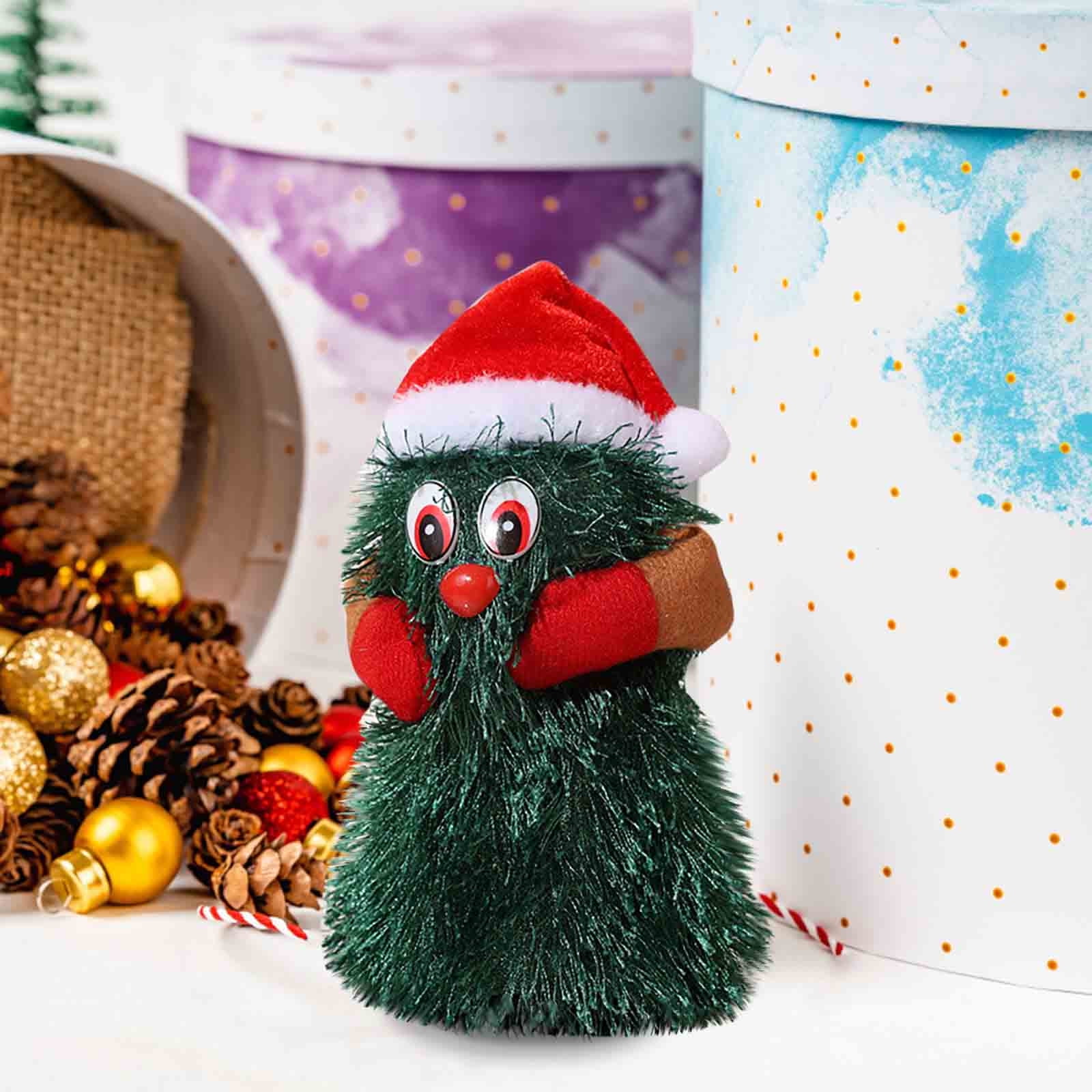 Fridja Electric Christmas Tree Singing and Dancing Christmas Plush Toy Green Xmas Tree Animated Christmas Decorations Xmas Gifts for Toddlers Kids