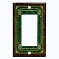 thumbnail image 5 of Metal Light Switch Plate Cover Elegant Victorian Floral Damask Frame Green FRA078, 5 of 13
