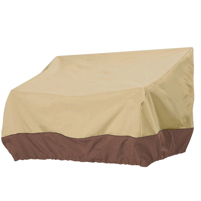 Bench Cover Oxford Patio Sofa Dust Protector Garden Garden Bench Protector; Couch Cover Outdoor Furniture Protector, Beige and Coffee