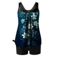 thumbnail image 6 of Tankini Swimsuits Plus Size High Waist Women Sleeveless Bathing Suit Two-Piece Floral Print Sport Swimwear, 6 of 7