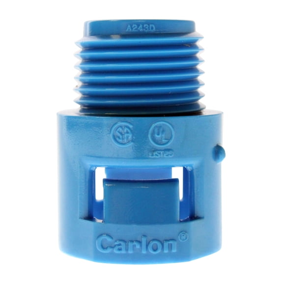 Carlon A243D 1/2" ENT Quick Connect Snap-In Non-Metallic Threaded Male Adapter, (10-Pack)