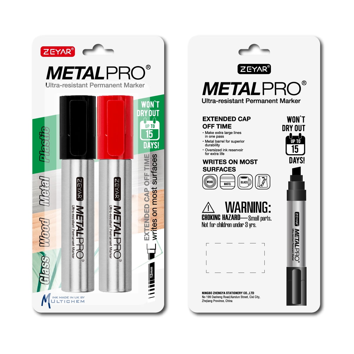 WHITE PAINT PEN MARKER Permanent RUBBER Wood METAL ORIGINAL CROWN BRAND By  SMCO