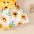 thumbnail image 5 of CAICJ98 Baby Girl Clothes Newborn Romper Dress Infant Lace Ruffle Sleeveless Summer Outfits with Headband (Yellow,12-18 Months), 5 of 5