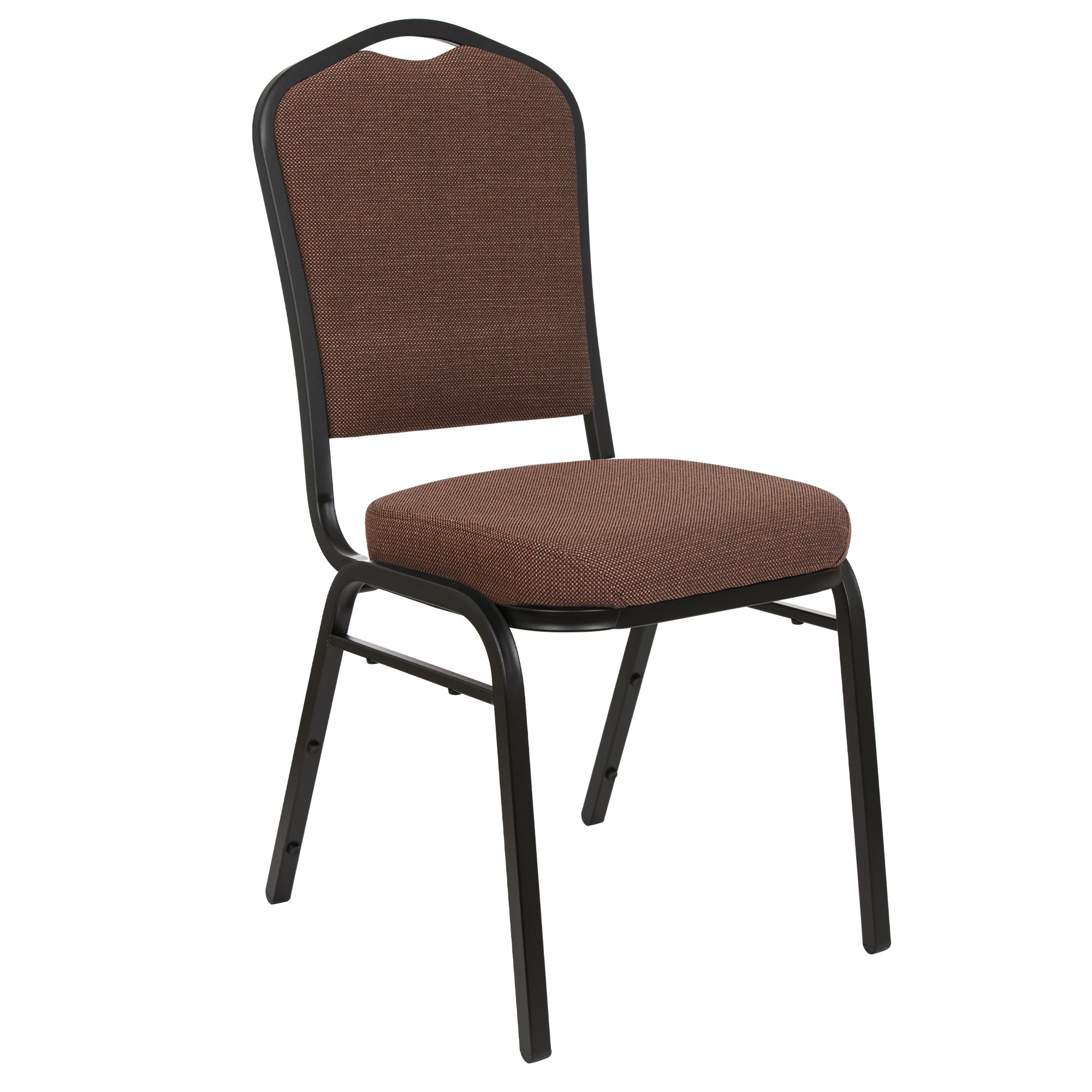 Hampden Furnishings Lila Collection Fabric Banquet Chair, Natural Chocolatier, Pack of 2