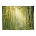 thumbnail image 5 of Autua Enchanted Forest Tapestry Natural Sunlight Landscape Green Tree Hole Tapestry Tapestry Tapestry is suitable for living room, bedroom, home decoration 50x40inch, 5 of 6