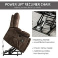 thumbnail image 3 of Bestier Oversized Power Lift Recliner Chair with Massage & Heating for Adults, Overstuffed Wide Recliners Sofa with Side Pocket and Hidden Cup Holders, Brown, 3 of 11