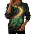 thumbnail image 3 of TaTaai Women St. Patrick's Day Print Long Sleeve Sweatshirt Fashion Loose Round Neck Casual Top Soft Comfortable for Daily Home Office Streetwear Gift, 3 of 5