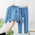 thumbnail image 2 of Boys' Sleepwear Agkizg 2-Piece Boys' Pajama Sets,Kids Nightwear Loungewear Clothes Set,Fashion Boys' Casual Long Sleeve Tops Round Neck Collar Botton Solid Long Pants Sets, 2 of 4