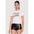 thumbnail image 2 of Women's Kiss Me Its My Birthday Graphic Tee, 2 of 4