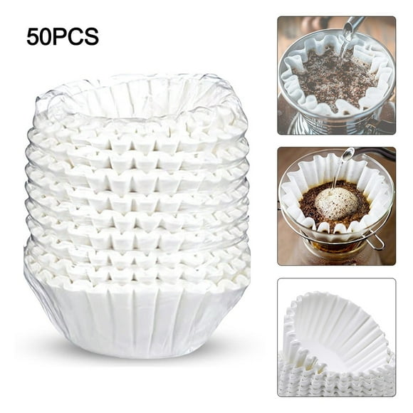 50Pcs Coffee Disposable Paper Filters Replacement For Keurig K-Cup 2.0 Large