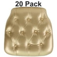 thumbnail image 2 of Flash Furniture Louise 20 Pack Hard Gold Tufted Vinyl Chiavari Chair Cushion, 2 of 5