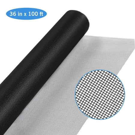 Screens For Patio Magicfly Fiberglass Screen Roll, 36 x 100 Inch Window Mesh Screen for Window, Door and Patio, Screen Protection, Patio Screens ()