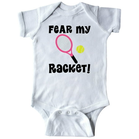 

Inktastic Tennis Player Funny Fear my Racket Gift Baby Girl Bodysuit
