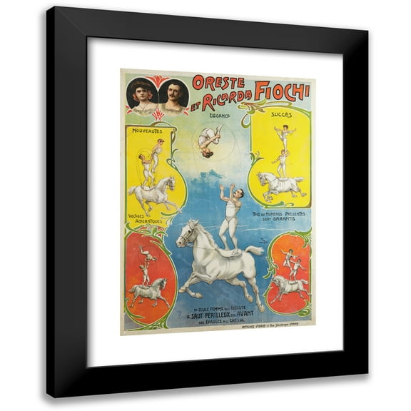 Candido Aragonez de Faria 11x14 Black Modern Framed Museum Art Print Titled - Oreste Et Ricarda Fiochi (1905)