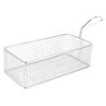 thumbnail image 1 of Stainless Steel Frying Basket for Cooking Food with Long Handle and Silver Color Perfect for Home and Restaurant Use 10.5 Inch, 1 of 5