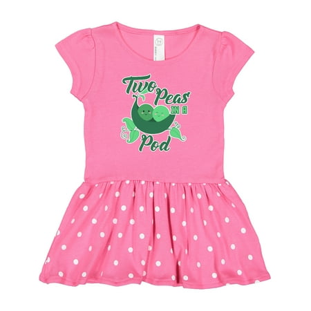 

Inktastic Two Peas in a Pod with Faces Gift Baby Girl Dress