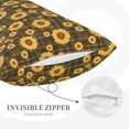 thumbnail image 3 of Pofeuu Vintage Plaid Sunflower Print Polyester Microfiber Plush Pillowcases, Super Soft and Cozy Pillow Case Covers with Envelop Closure（Pillow core not included）-16"x24", 3 of 6