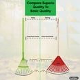 thumbnail image 2 of Superio Kids Rake with Hardwood Handle- Durable Plastic Red Head to Sweep Leaves in Lawn and Tidying Up The Garden – 34 “Height (12 Pack), 2 of 5