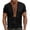 Black, variant on Mens Waffle T-Shirts Short Sleeve Top Hawaiian Strappy Solid T Shirt Cross Bandage Hollow out V-Neck Renaissance Tunic Shirts Black XXL