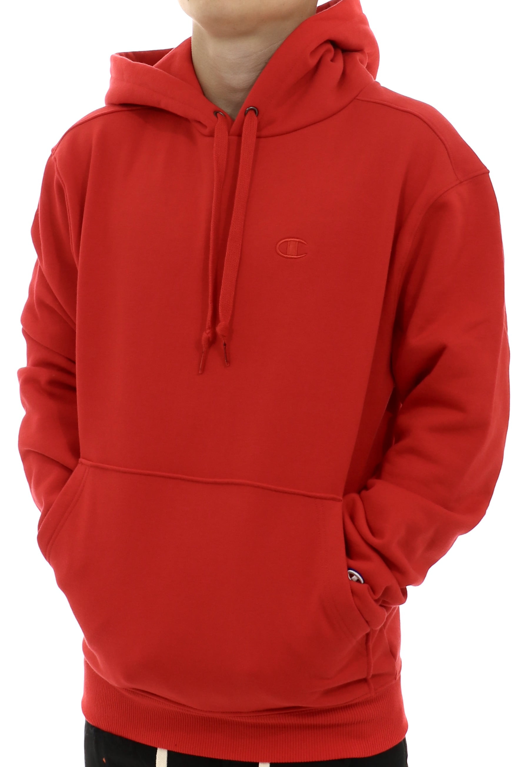 Champion Mens Original Super Fleece Sweatshirt with Conehead Style Hood  RED-2XL