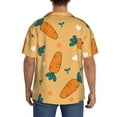 thumbnail image 7 of Goofa Love Carrot Printed Men's Casual Short-sleeved Shirt,Lightweight Breathable Button-down,Summer Casual men's top,Versatile Fashion shirt-Medium, 7 of 7